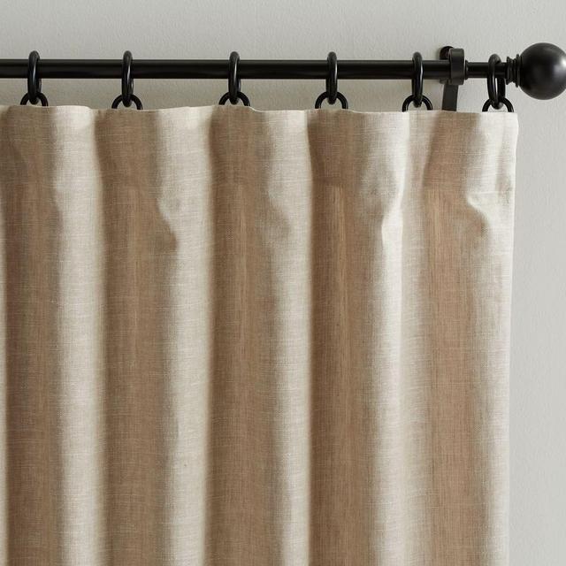 Emery Linen/Cotton Rod Pocket Curtain, 50 x 96", Oatmeal