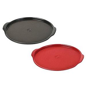 Emile Henry Rippled 14.5-Inch Pizza Stone in Burgundy