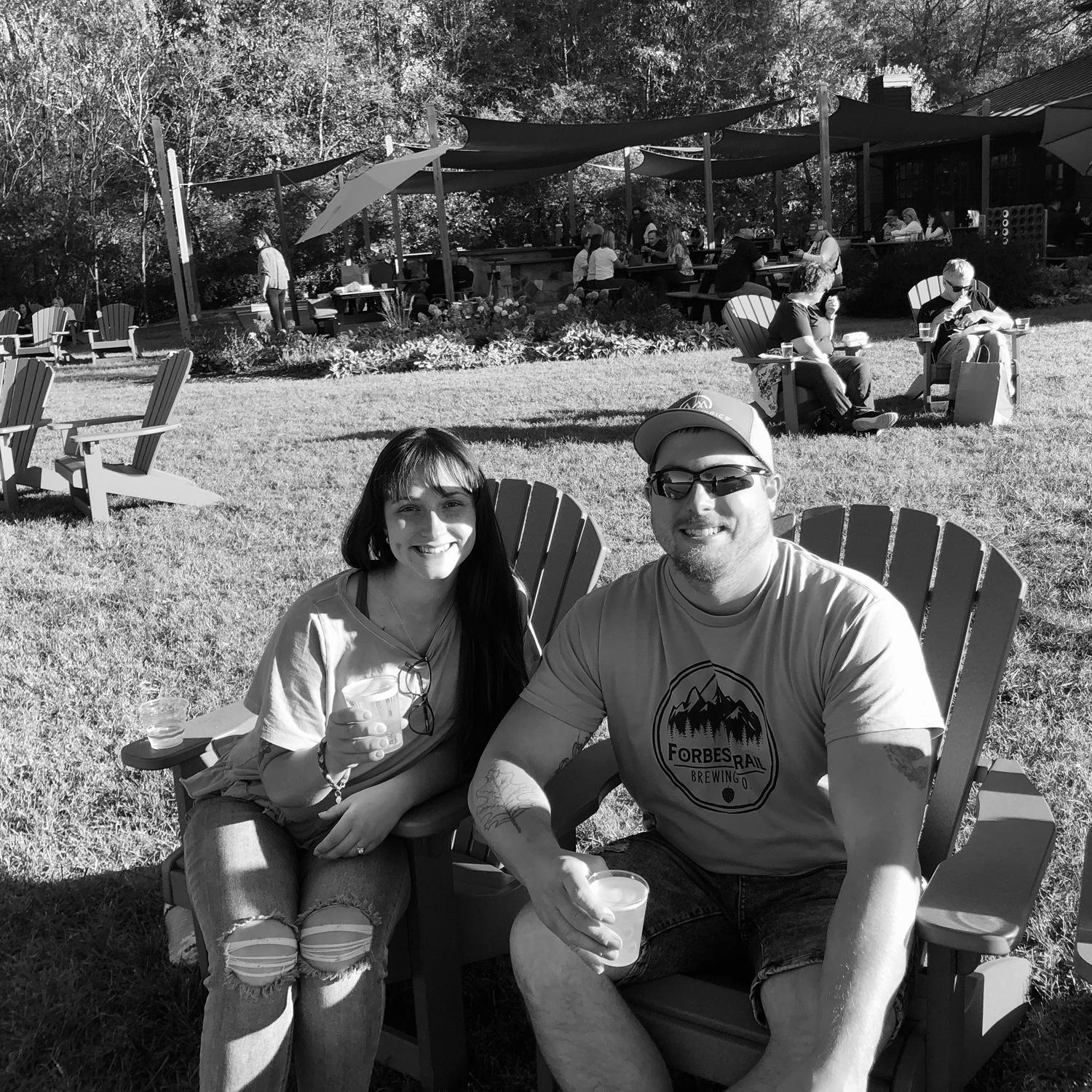 Visiting Eric and Erin at a winery