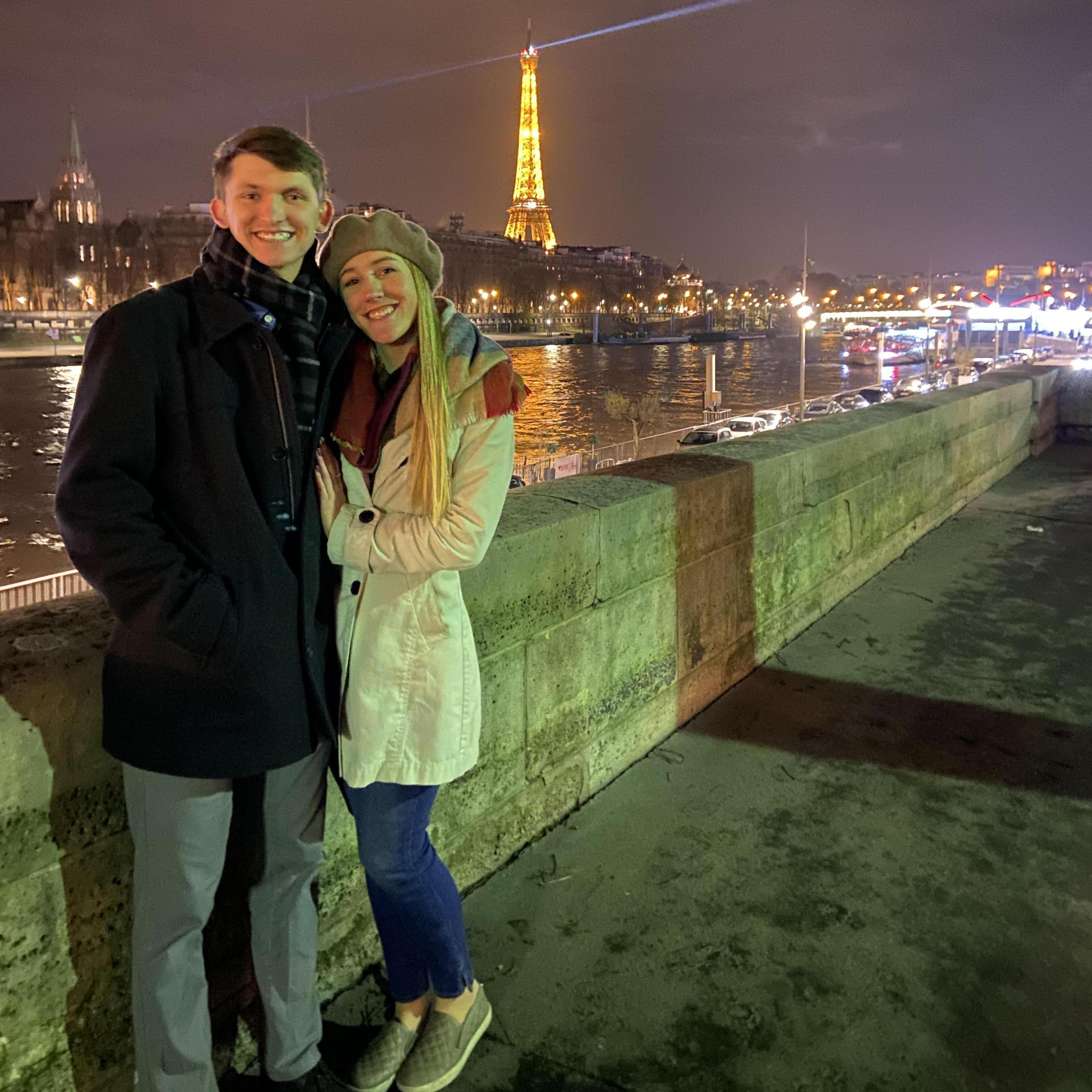 Our first night in Paris from our trip to Europe in December 2019!!!! Sam cried when she saw the Eiffel tower for the first time!