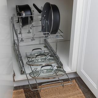 Sliding Pot & Pan Lid Organizer for Cabinet