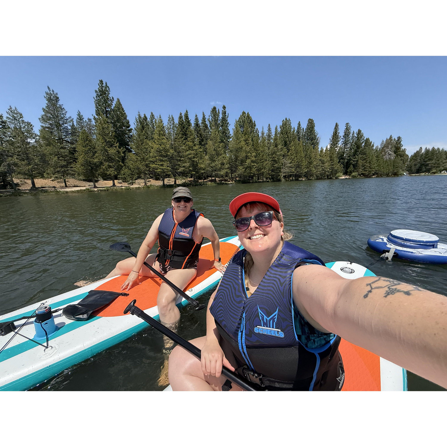 We recently took up paddleboarding since we are surrounded by so many big lakes!