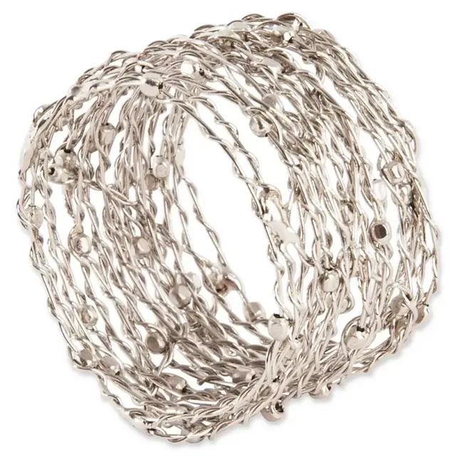 Saro Lifestyle Metal Design Napkin Rings (Set of 4)