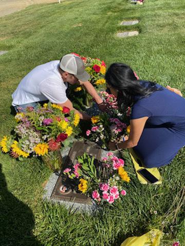 The first time Matt came with me to my dad’s grave. I didn’t ask but he just started trimming the grass... he’d make my dad proud.