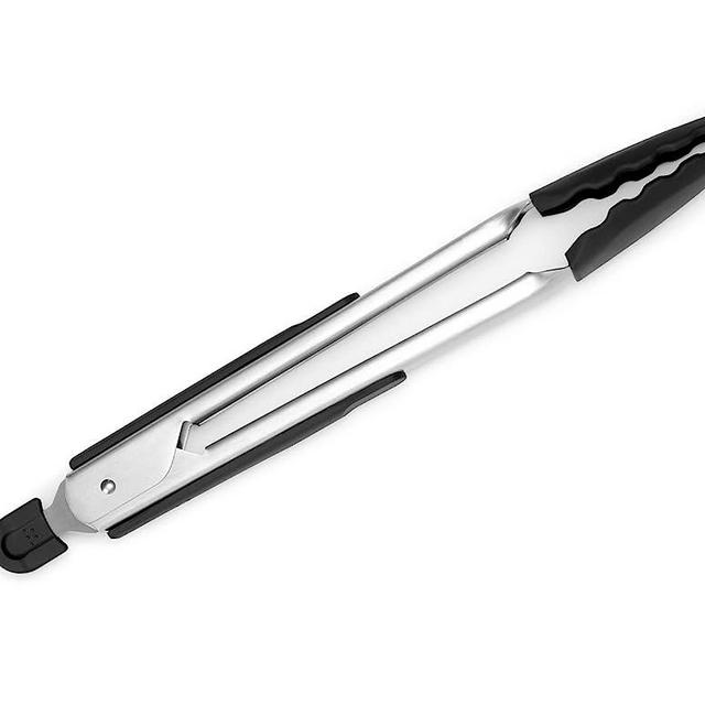 Misen Tongs for Cooking with Silicone Tips - Stainless Steel Kitchen Tongs - Grilling Tongs for Serving Food - 12 inch - Black