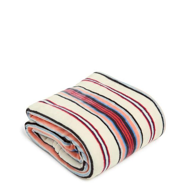Vera Bradley Women's Fleece Plush Throw Blanket, Bohemian Stripe, 80 X 50