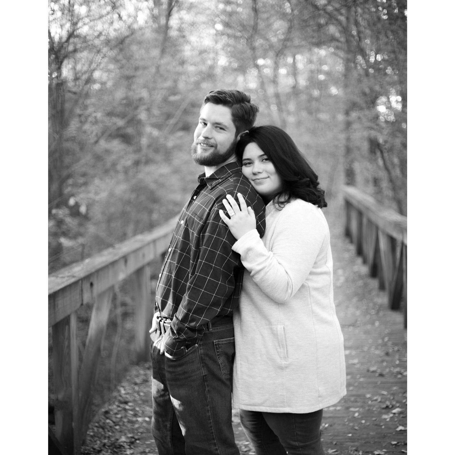 Engagement Photo Shoot credit goes to Lauren Harder. Location is Roanoke Canal Trail.