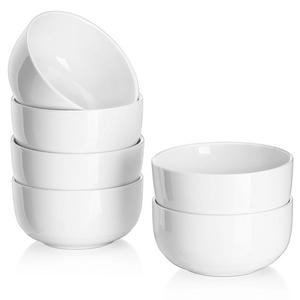 DOWAN 10-Ounce Porcelain Bowl Set - 6 Packs,White