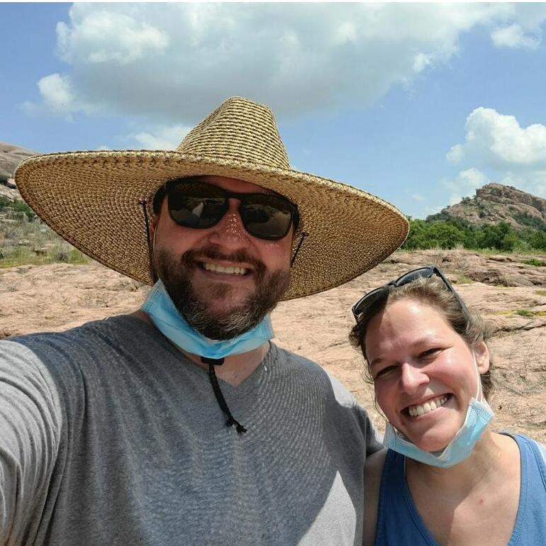 Hiking at Enchanted Rock.