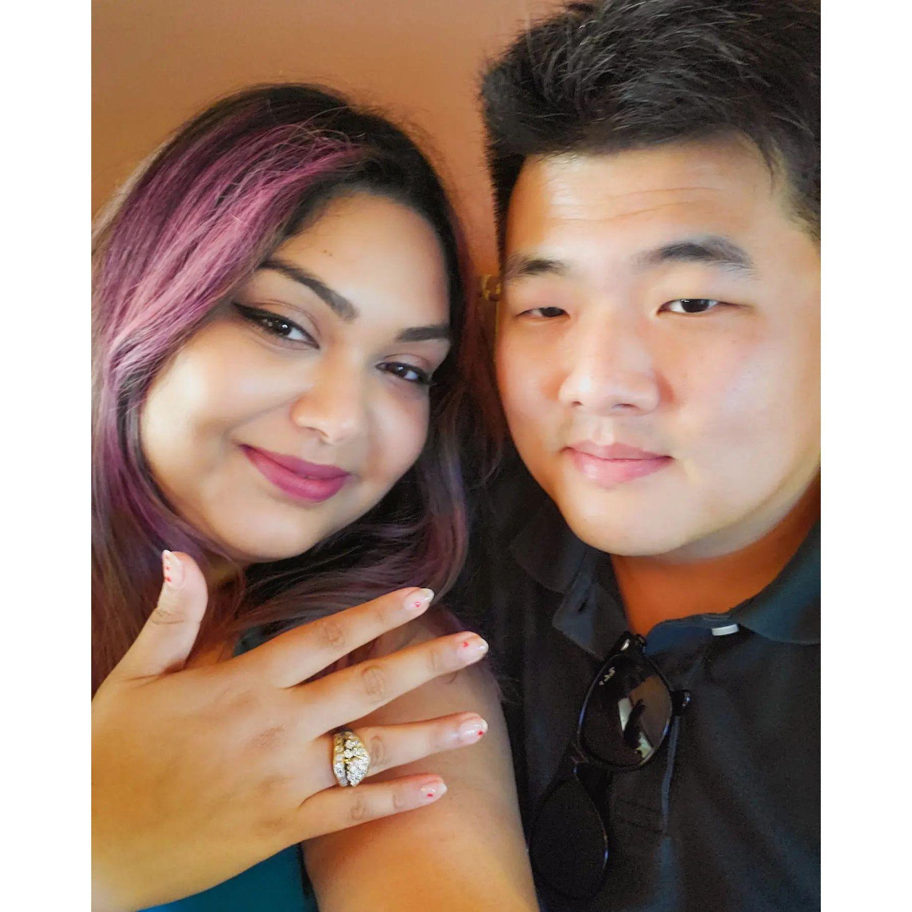 The first post-engagement selfie!