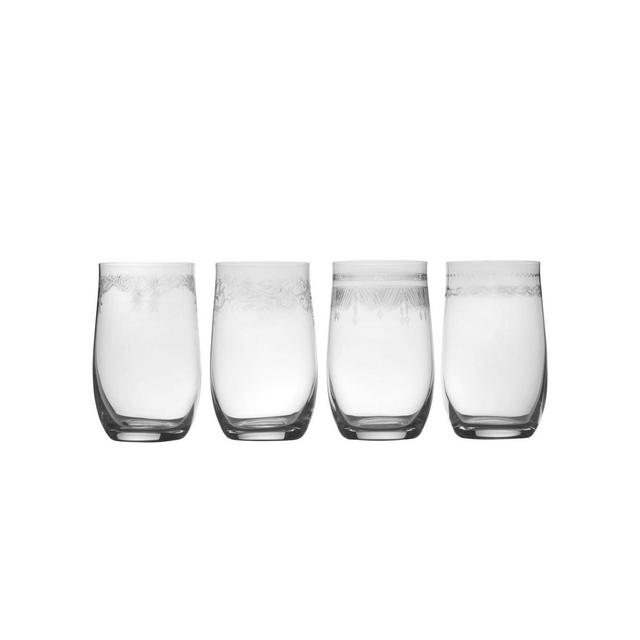 Mikasa Amelia Highball Glasses Set of 4, 15.25 oz
