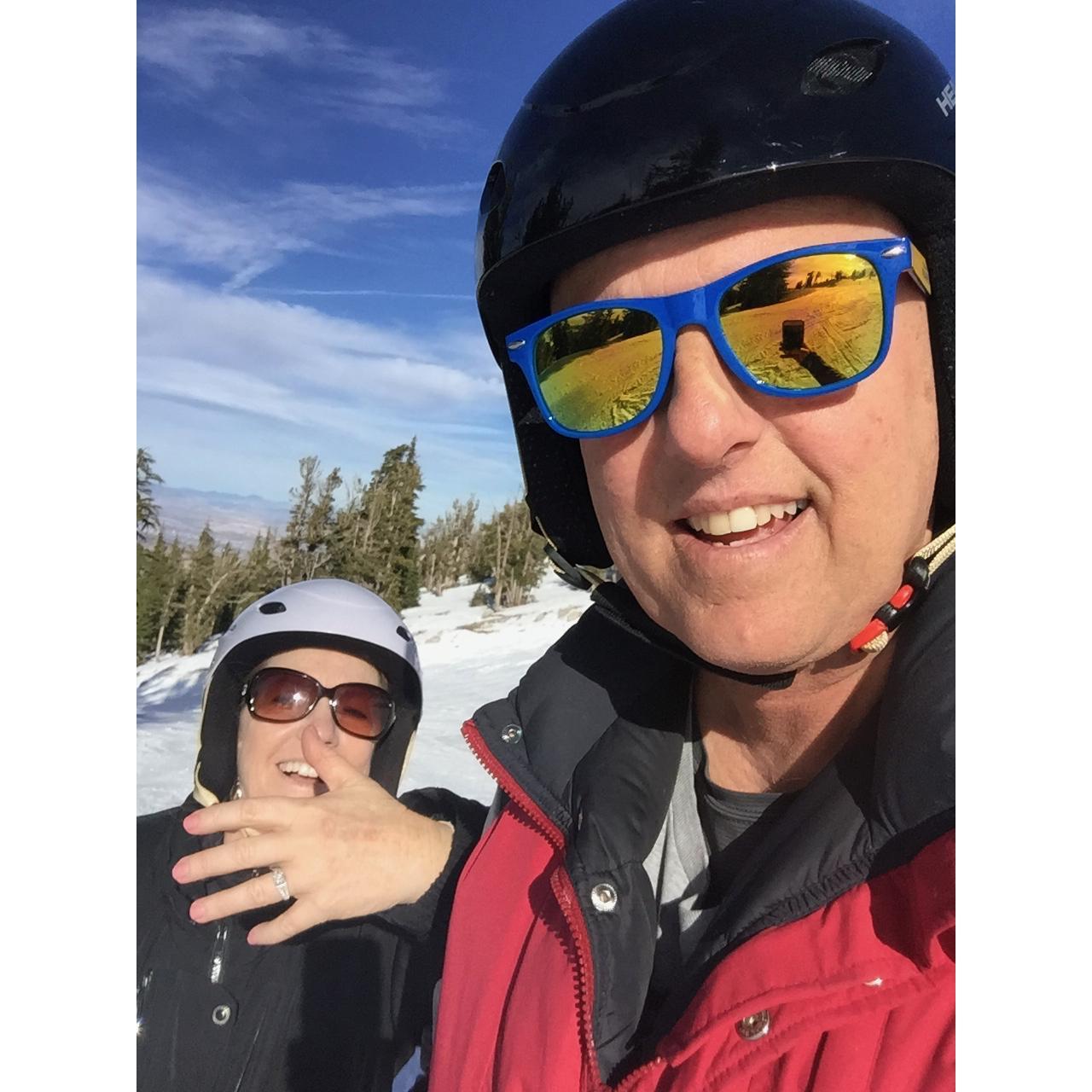 Skiing at Mt Rose "We're Engaged!"