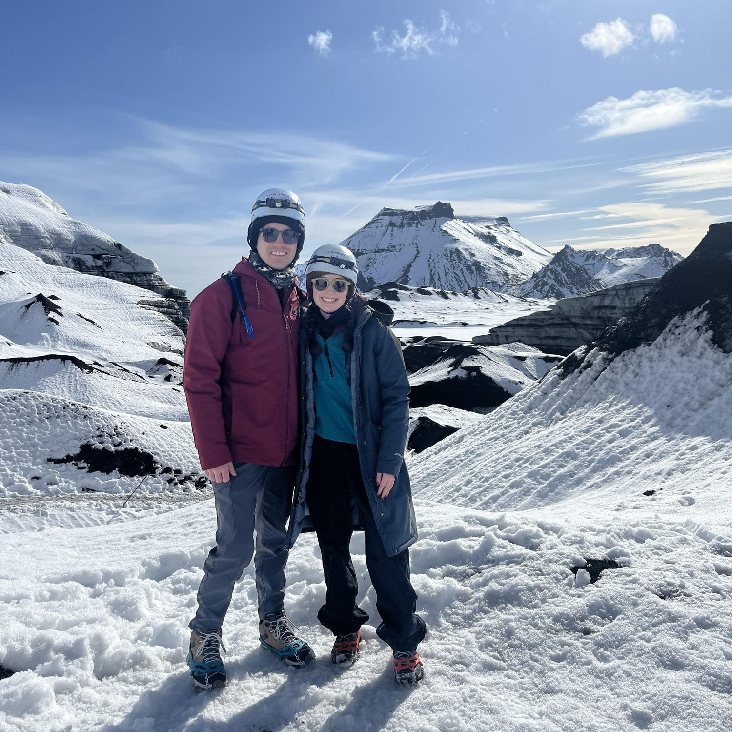 On a glacier in Iceland