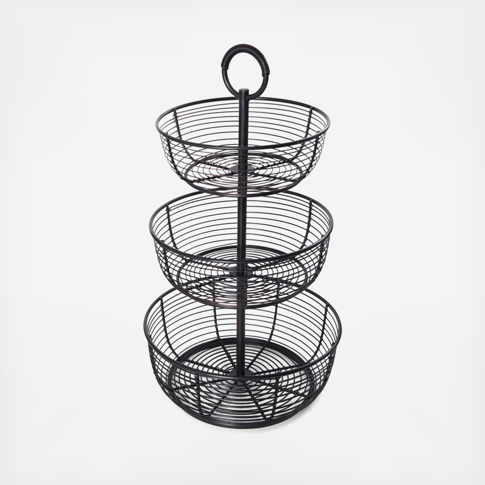 Gourmet Basics 3-Tier Round Basket