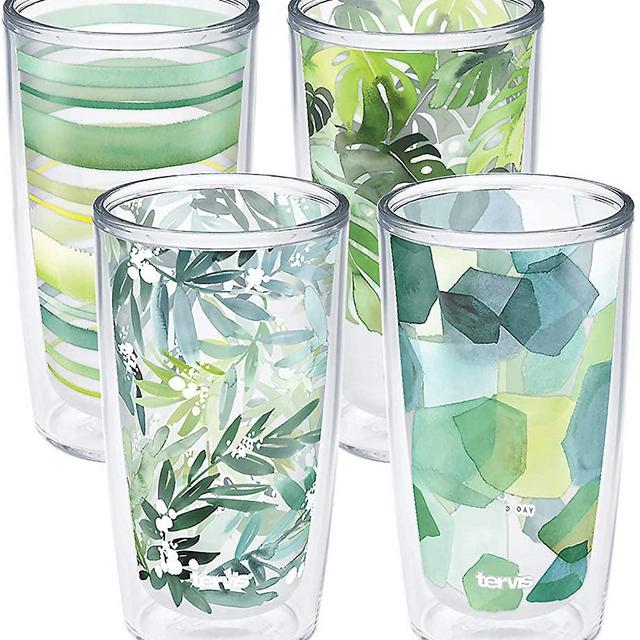 Tervis Yao Cheng - Crystal Insulated Tumbler, 16oz-4pk, Green Collection