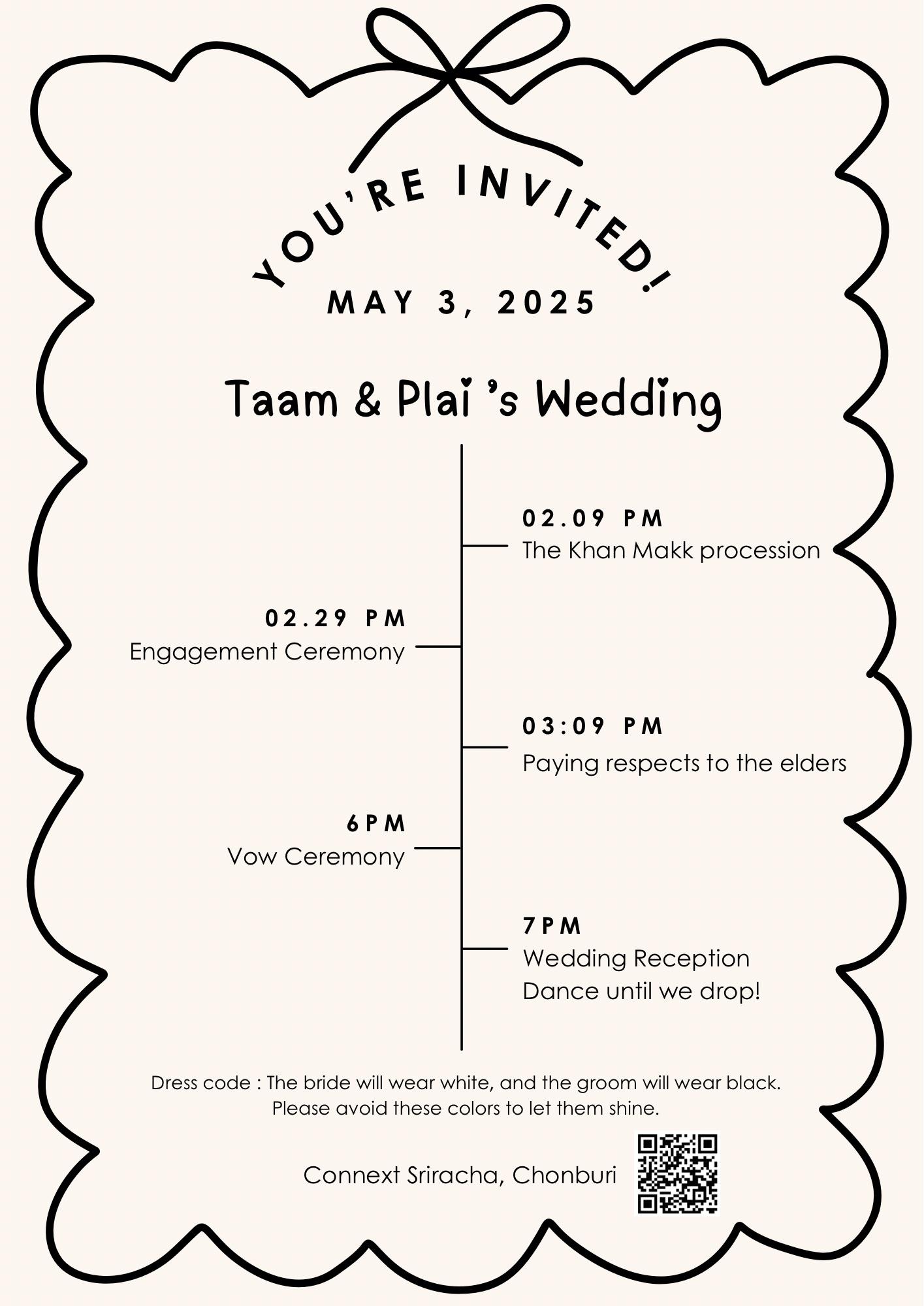 The Wedding Website of Plai Korravee Yawichai and Taam Taratorn Petchurai