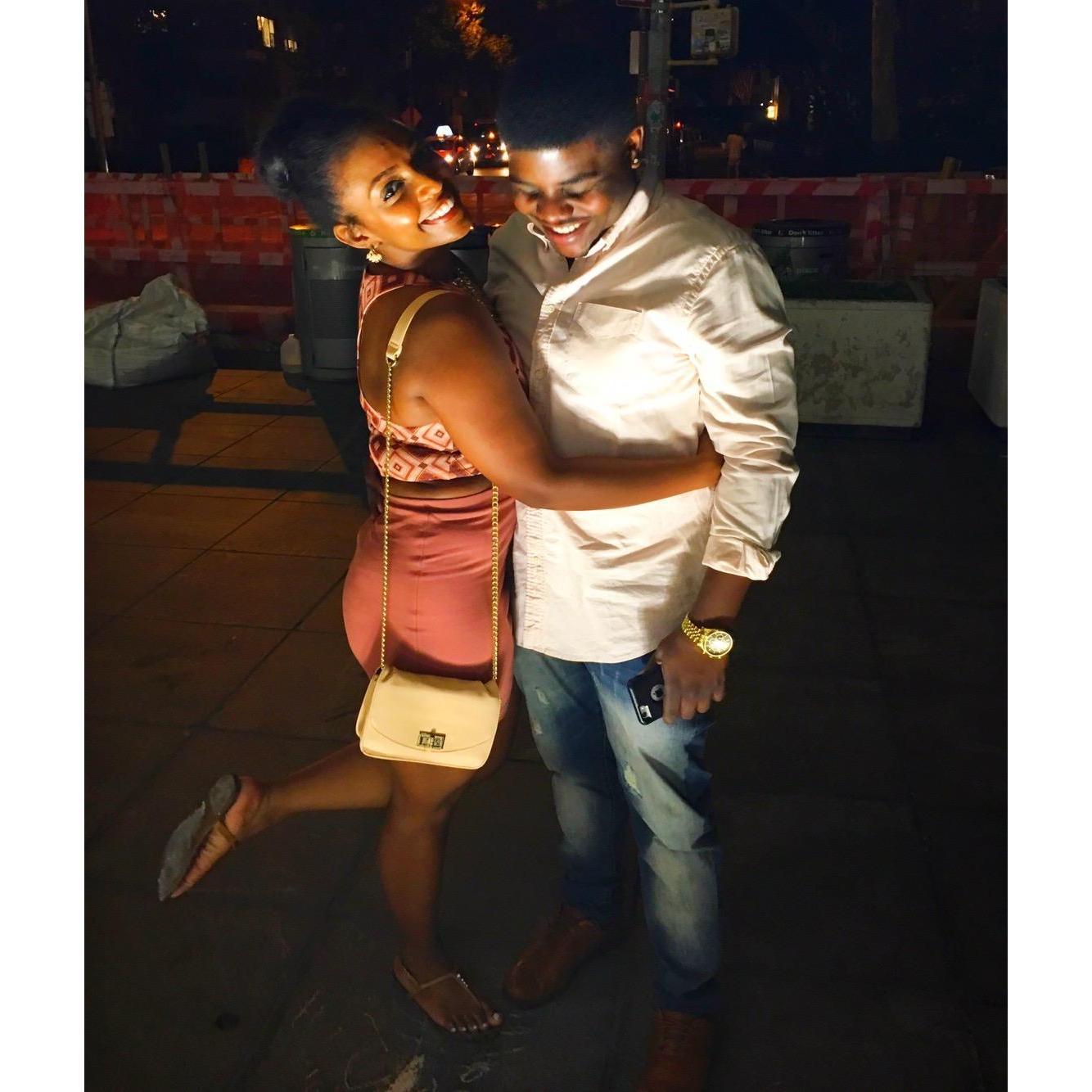 Celebrating Jerel's birthday in NYC.