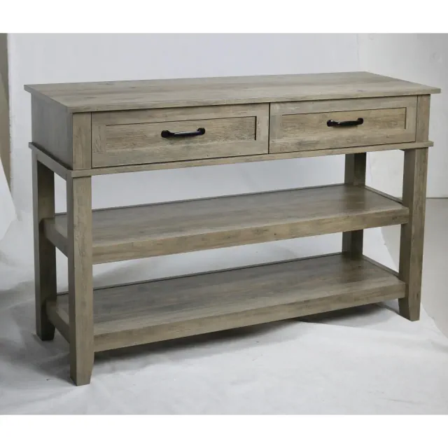 Entryway Table with 2 Storage Drawers, Industrial Sofa Table, Behind Couch Table, Hallway Table for Entry, Living Room
