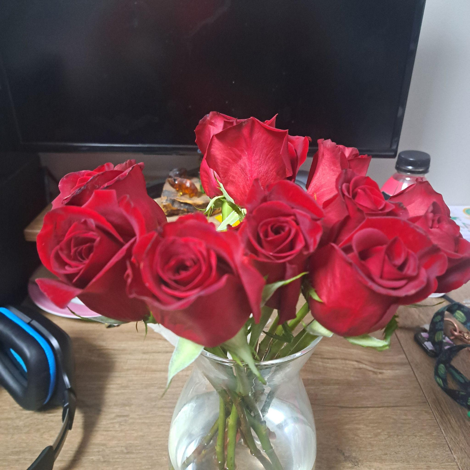 The flowers from the night we became official!