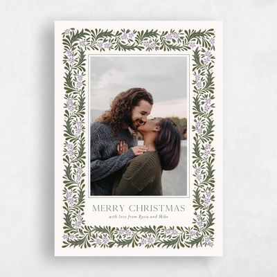 Light Lilac, Purple Holiday Card - Cassie