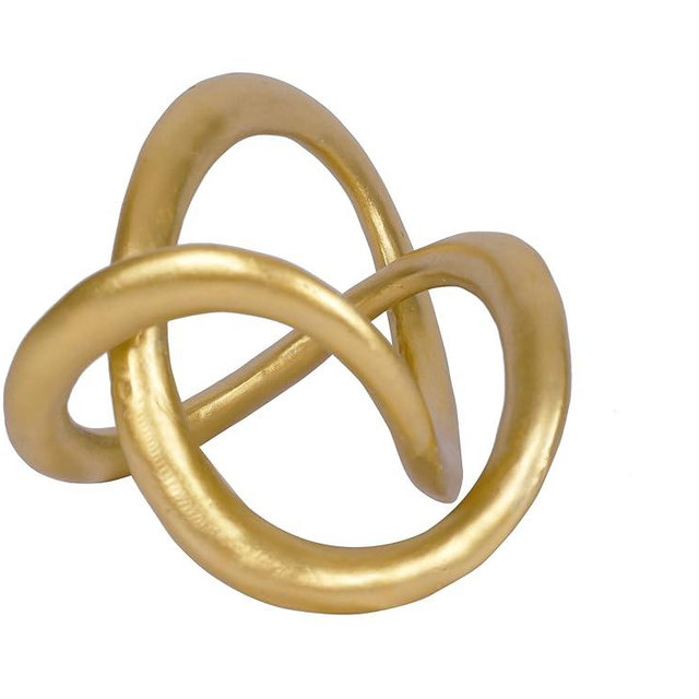 PUHOZN Modern Geometric Round Sculpture Gold Knot Statue Decor Tabletop Sculpture and Figurines Round Decorative Ornaments Knick Knacks Home Decor for Shelves Coffee Table Bookshelf Decoration Gifts