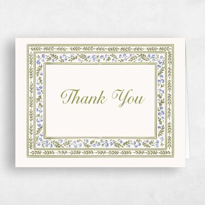 Beige Wedding Thank You - Pervenche Landscape