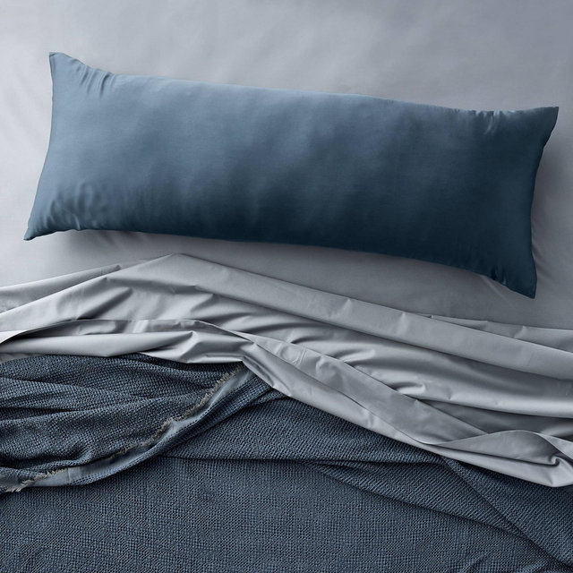 Blissful Rayon from Bamboo 400 Thread Count Body Pillow Cover Dark Mineral Blue - Casaluna™