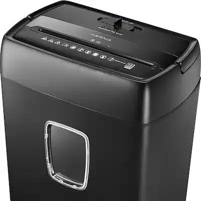 Insignia™ - 10-Sheet Crosscut Paper/CD Shredder - Black