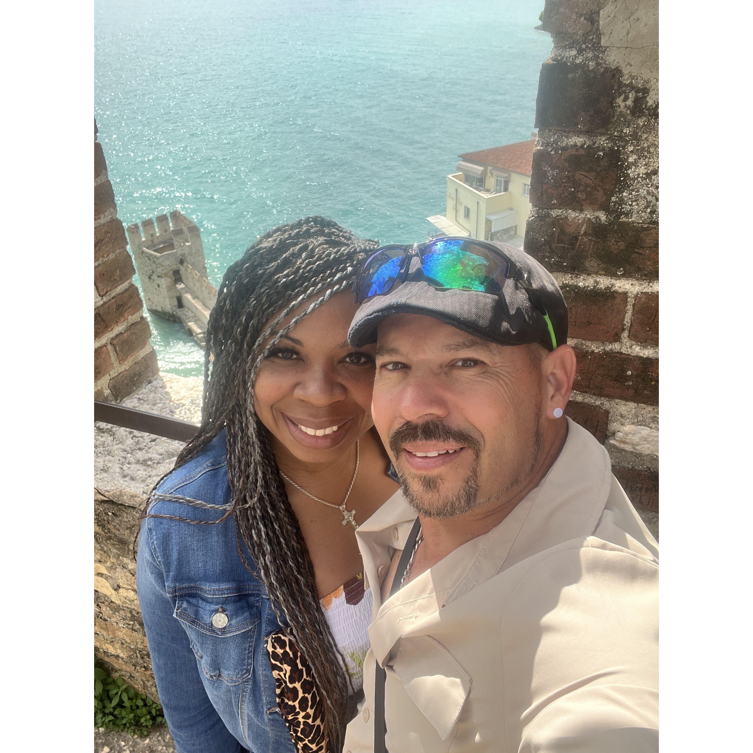 Top of a castle in Lake Garda, Italy