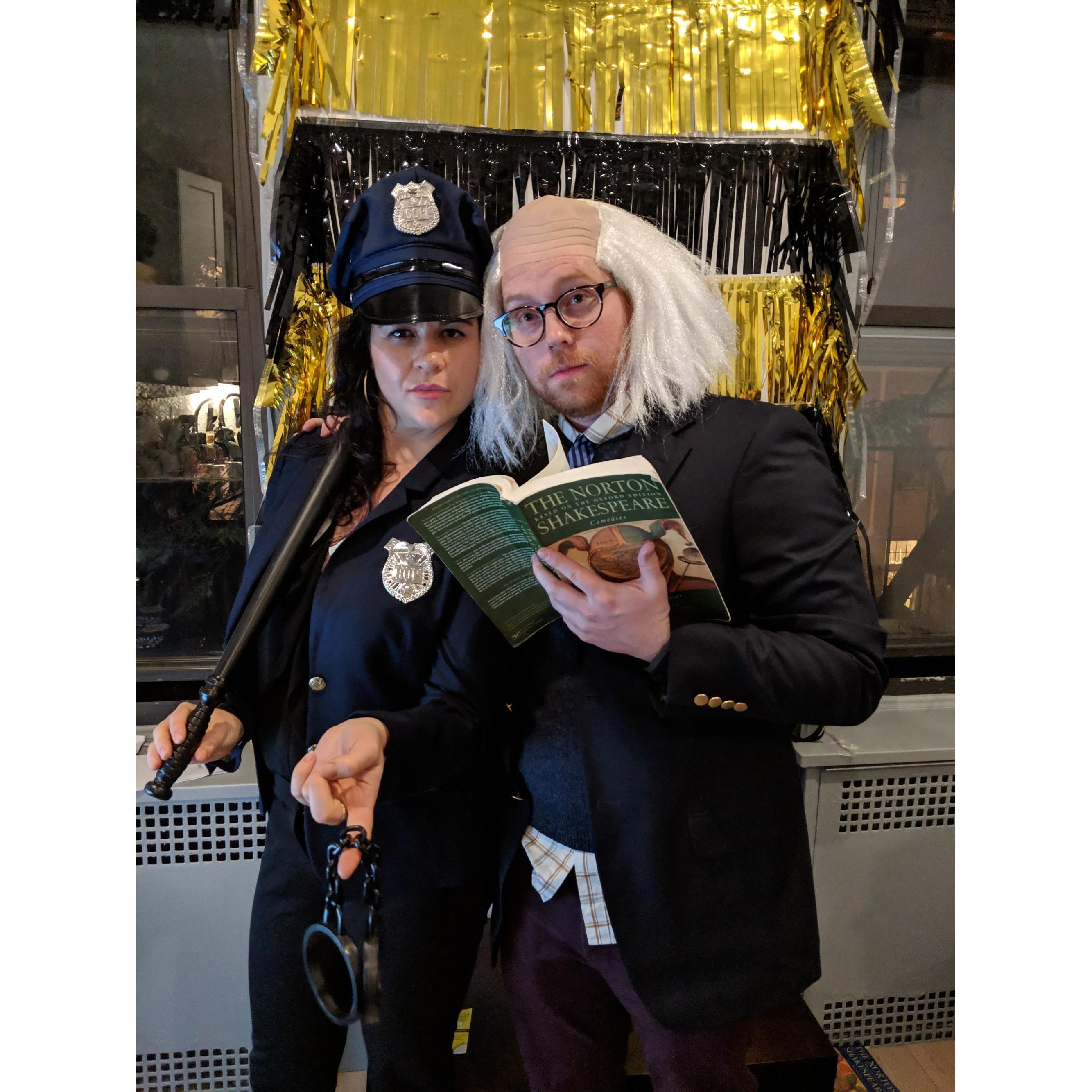 We don't mess around when it comes to themed parties. Our murder mystery attire for Aida's birthday.