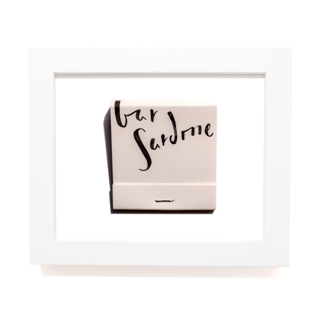 Framed Bar Sardine Matchbook Portrait
