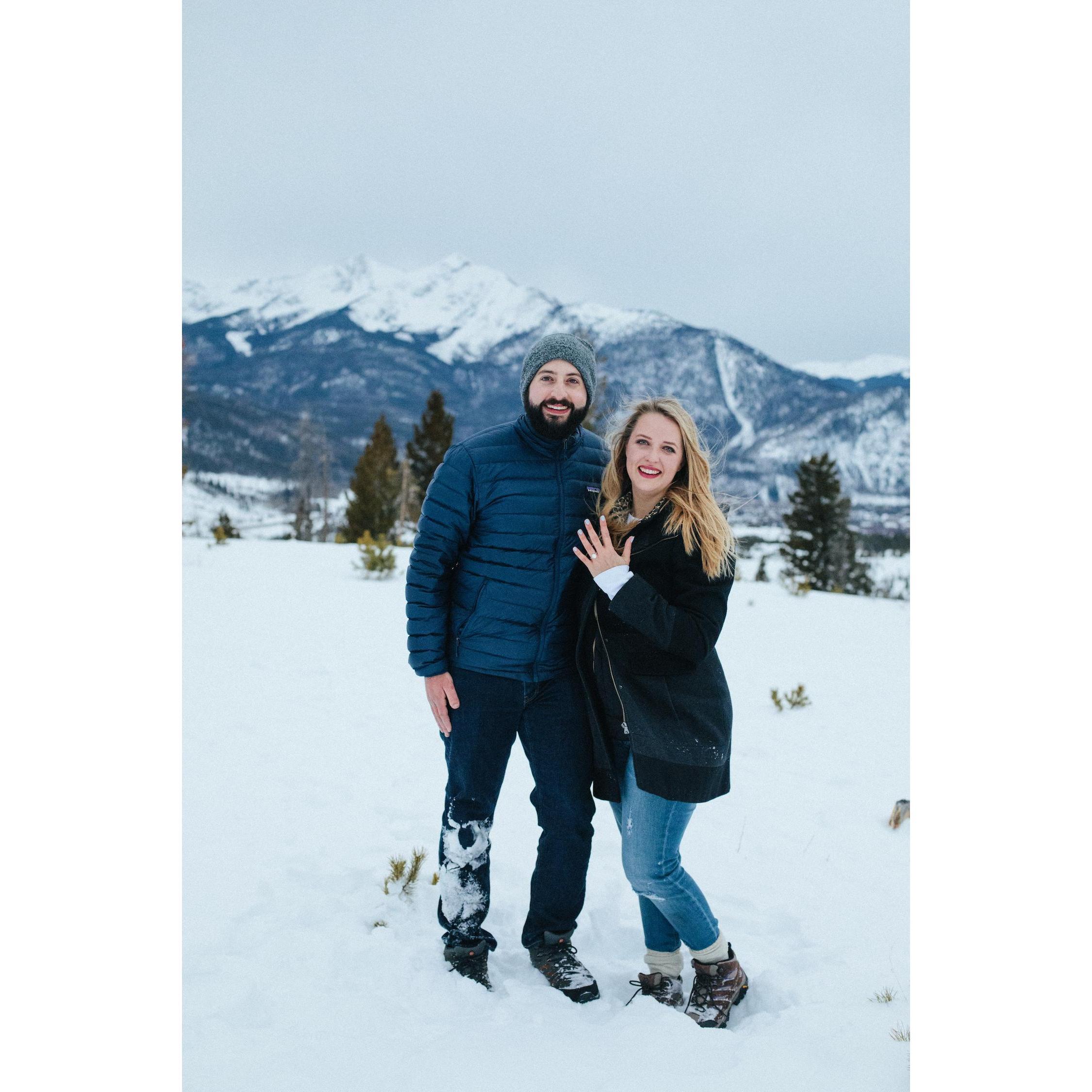 Everyone's favorite detail about this photo is the snow on Andrew's knee. True dedication to the tradition.