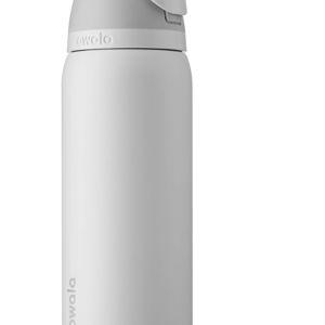 Owala FreeSip Insulated Stainless Steel Water Bottle with Straw, BPA-Free Sports Water Bottle, Great for Travel, 32 Oz, Shy Marshmallow