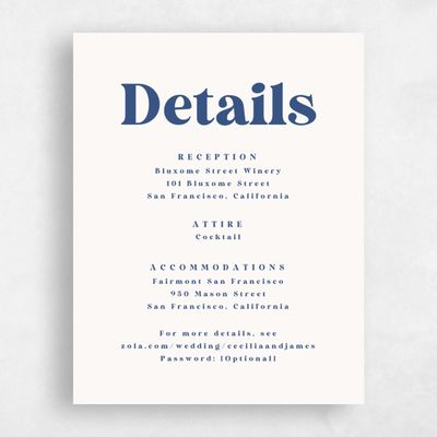 Dusty Cobalt, Blue Wedding Enclosure - Bolduc