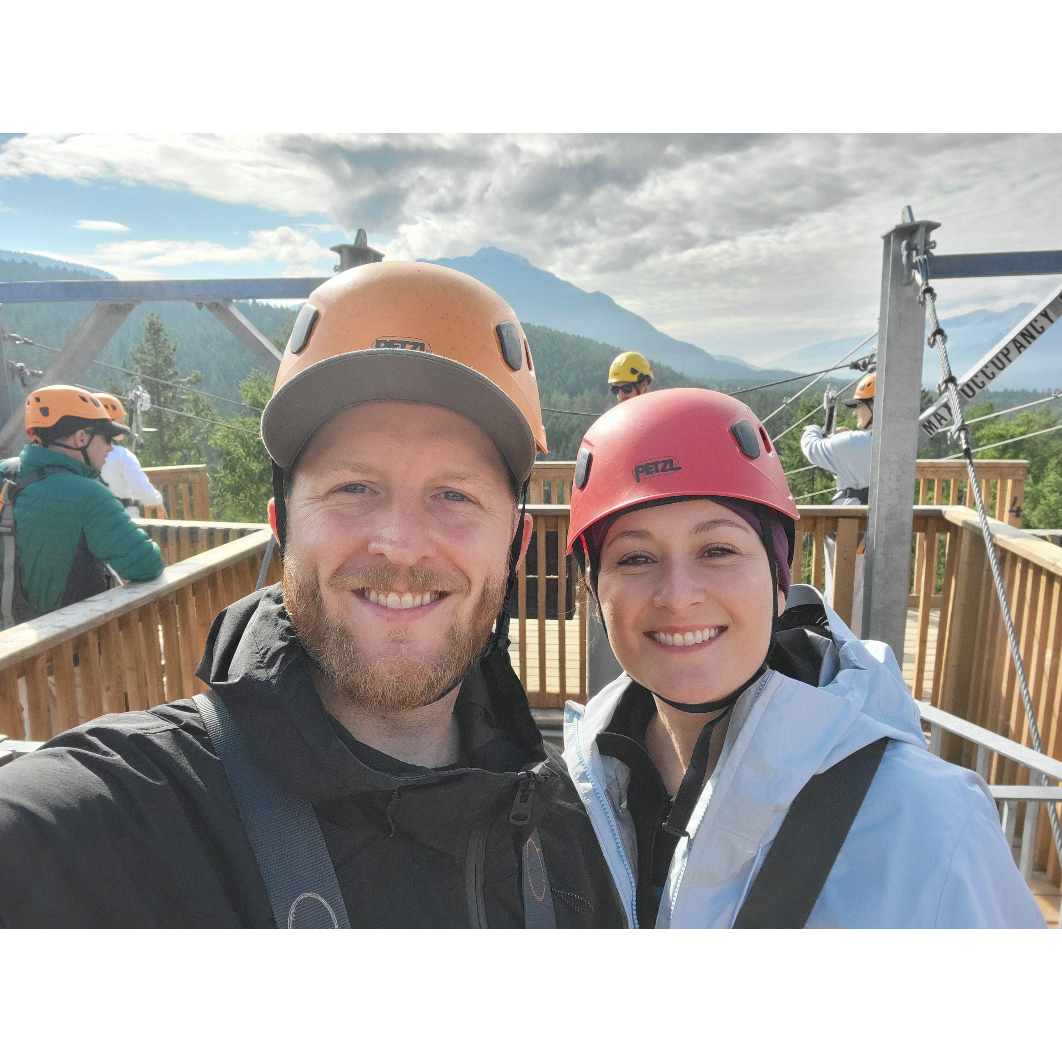 Matthew's first time ziplining!