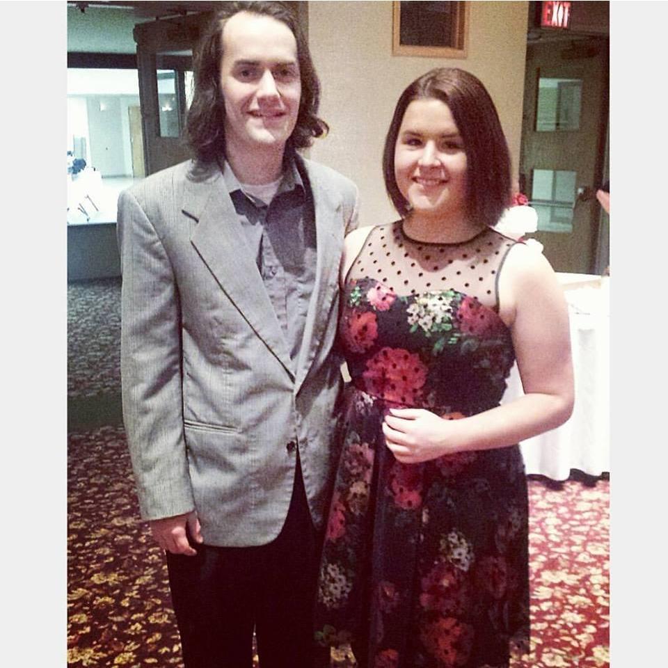 This was our first picture together! Tyler has had some exciting hair styles.