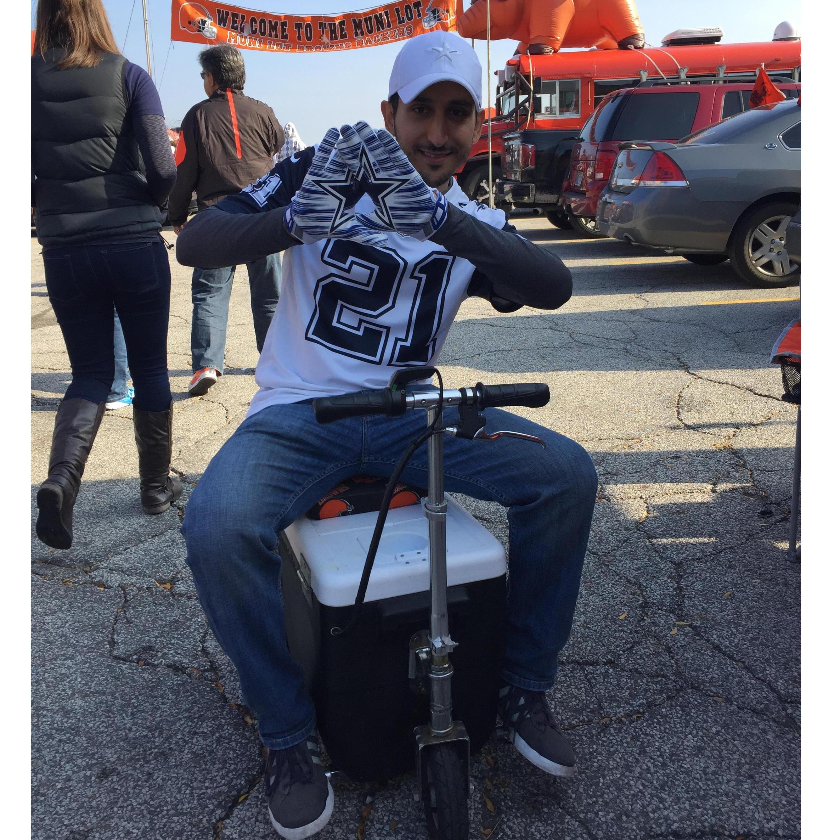 Azim in his happy place.