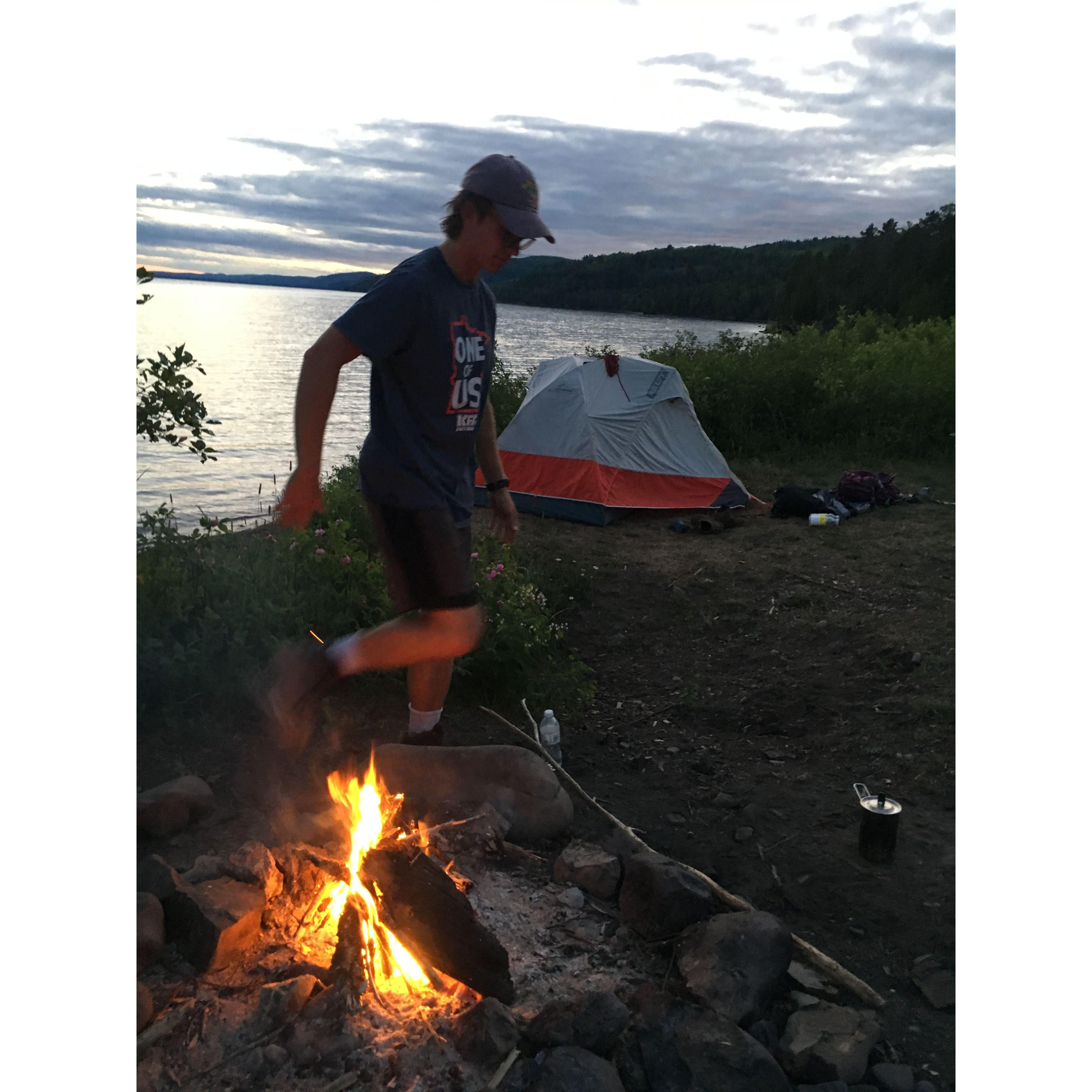 Alexis and Ben love camping! This was near Copper Harbor, MI