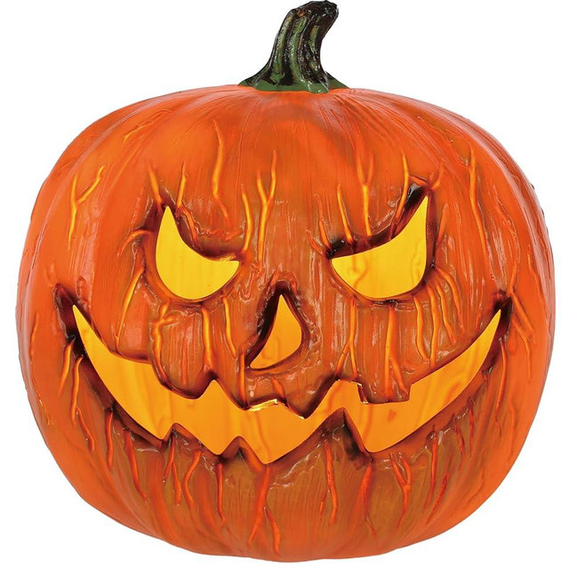 Seasons Eerie Light Up Pumpkin, 10"