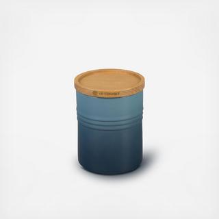 Small Canister with Wood Lid