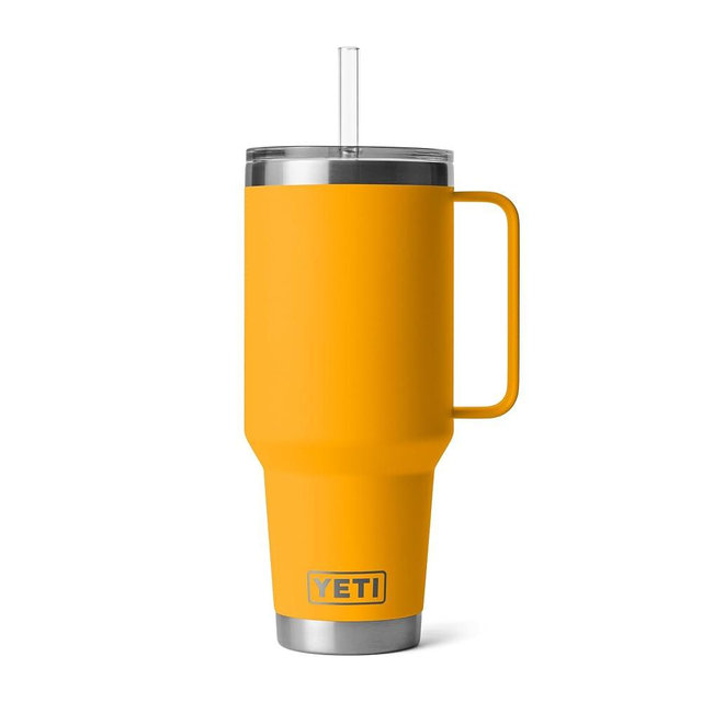 YETI Rambler 42 oz Tumbler with Handle and Straw Lid, Travel Mug Water Tumbler, Vacuum Insulated Cup with Handle, Stainless Steel, Beekeeper