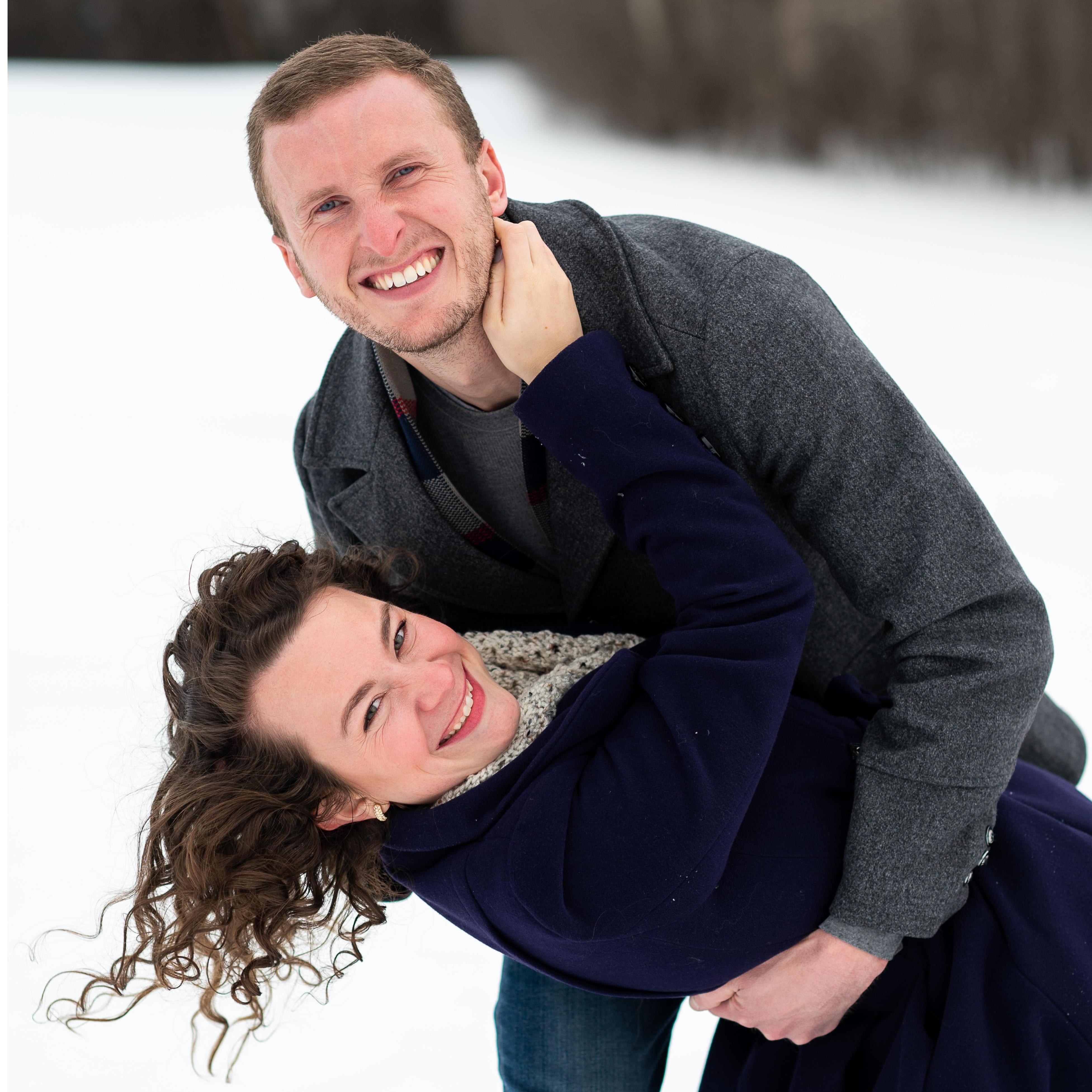 Engagement photoshoot in Melanie's parents' yard