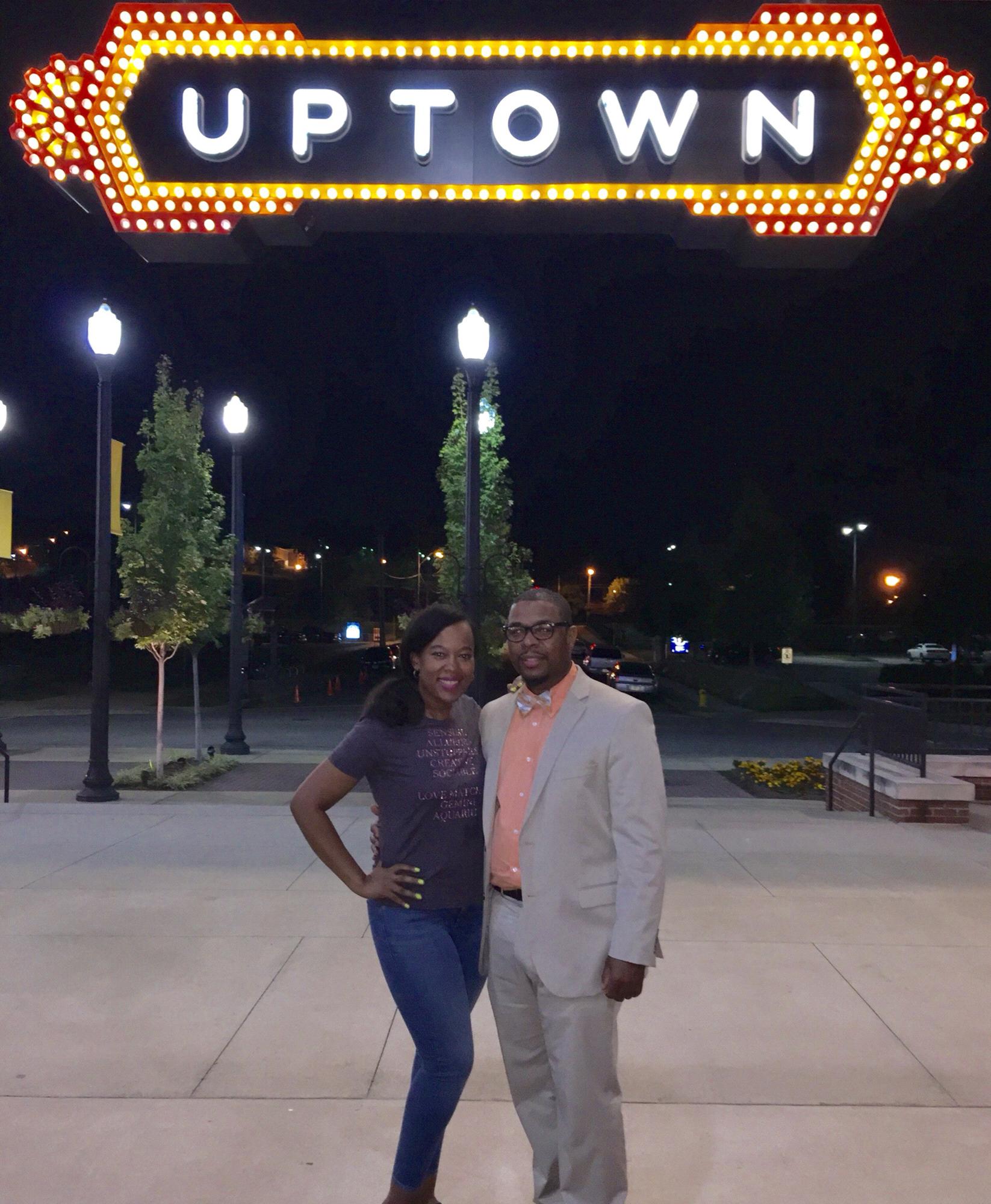 Aubrey wanted to show Tasha the “UPTOWN” area on the evening they met. Catherine was gracious photographer and chaperone.
