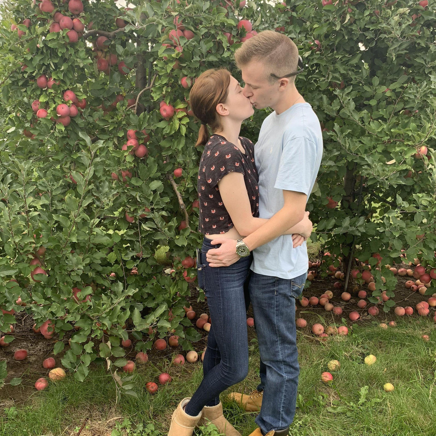 our first time apple picking.
