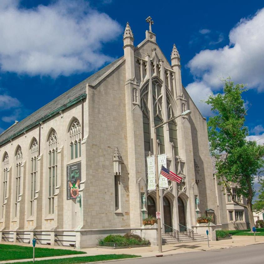 First United Methodist Church, where our ceremony will take place. It's located on Bronson Park in downtown Kalamazoo.