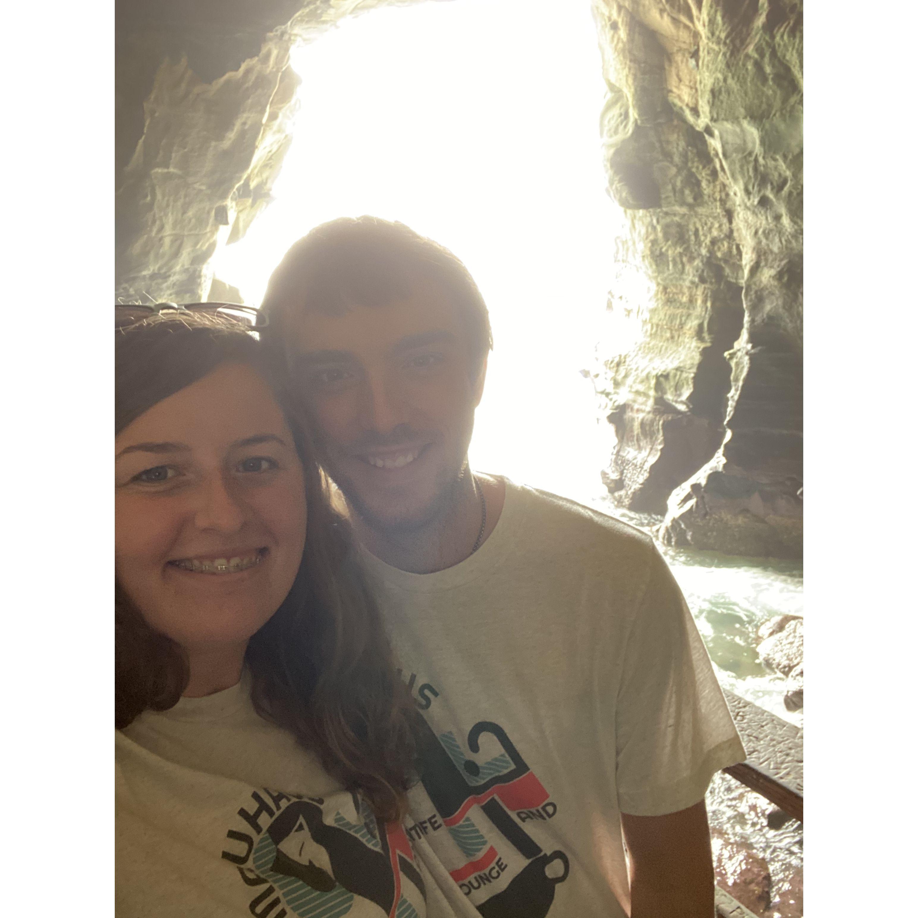 Cave exploring in La Jolla, California