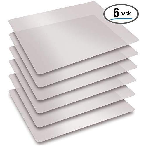 Extra Thick Flexible Frosted Clear Plastic Cutting Mats, Set of 6, by Better Kitchen Products