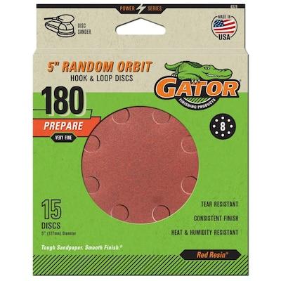 Gator  5 In 8H H/L Disc 180 Grit 15pk 15-Piece Aluminum Oxide 180-Grit Disc Sandpaper