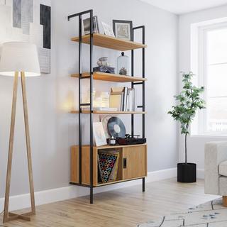 New Hyde Wall-Mounted Bookcase With Door