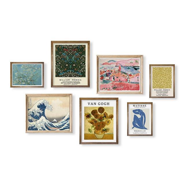 Eclectic Decor Wall Art Prints - Morris Van Gogh Matisse Painting - Maximalist Room Decor - Japanese Contemporary Museum Picture - Abstract Boho Print for Bedroom, Living Room - Aesthetic Aura Poster